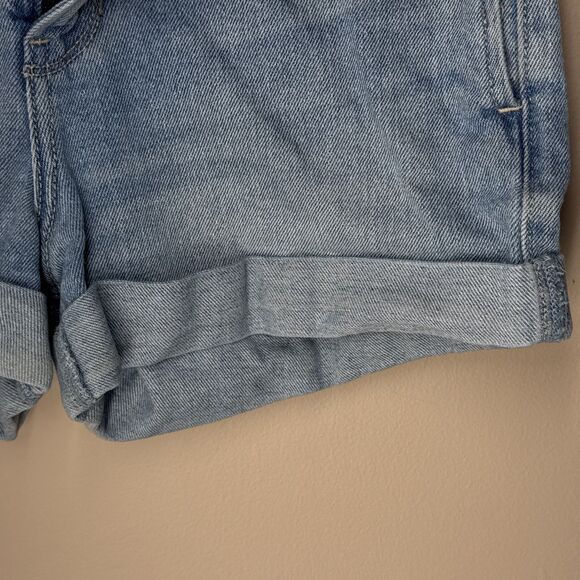 HOLLISTER Womens Light Denim Wash Paper Bag Ultra High Rise Mom Shorts Size 1 - Picture 6 of 9